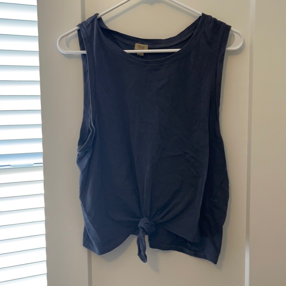 True Craft front-tie tank top